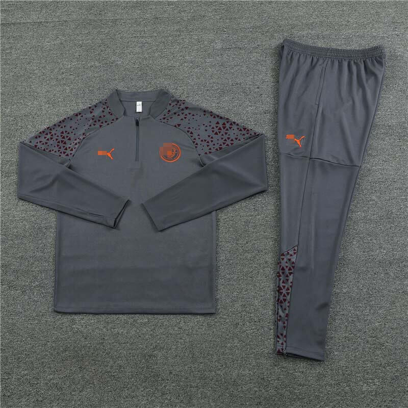 Sudadera Entrenamiento Manchester City 2023/2024 Niño Kit Gris Oscuro